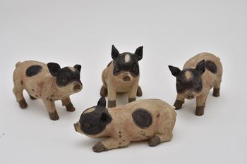 Schweine - 4 Stück sortiert - 12,5cm - pro Stück