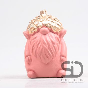 GNOME MET EIKEL CEMENT 9.5X9X14.3 CM OUDROZE