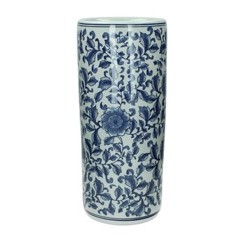 Umbrella Container Porcelain Blue/White 19X19X45cm