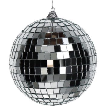 Ornament Disco Ball Silver 12x12x14cm