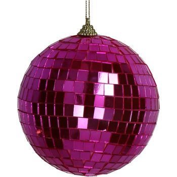 Ornament Disco Ball Pink 10x10x12cm