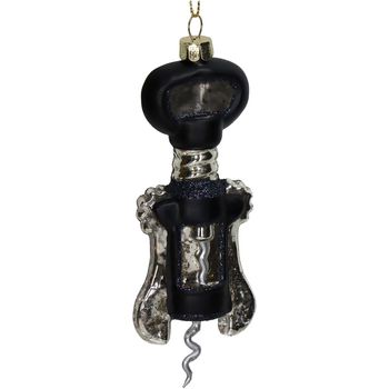 Ornament Corkscrew Black 5x3x14cm