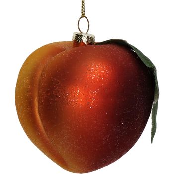 Ornament Peach Glass Orange 7cm
