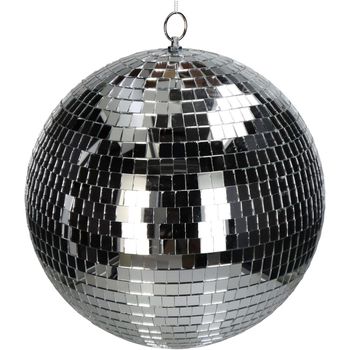 Ornament Disco-Kugel Silber 30x30x32cm