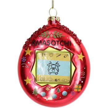 Ornament Tamagotchi Glass Red 11.6cm