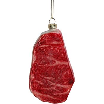 Ornament Meat Glass Red 12cm