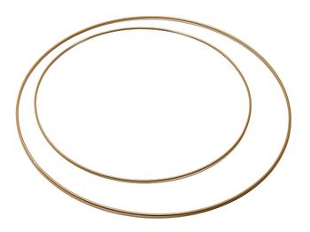 Metal ring 100cm gold (hollow tube)