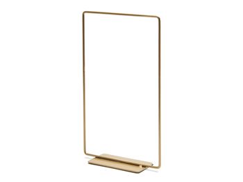 Metal rectangle on base 25x40cm gold