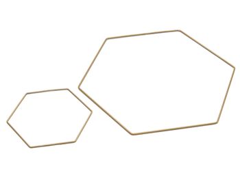 Metal hexagon 50cm gold