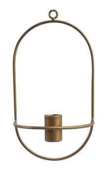 Metal wall candle holder 12x20cm gold