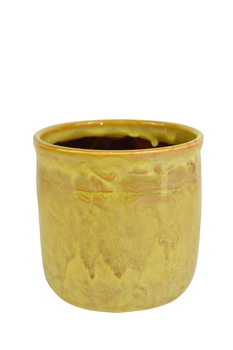Pot ''Pazy'' keramiek D13 H12cm Yellow