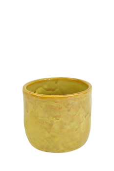 Pot ''Pazy'' keramiek D8,5 H7,5cm Yellow