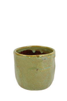Topf ''Pazy'' Keramik D8,5 H7,5cm Grün