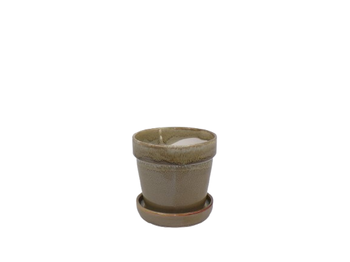 Arcey pot met schotel D13 H11cm Bean Green