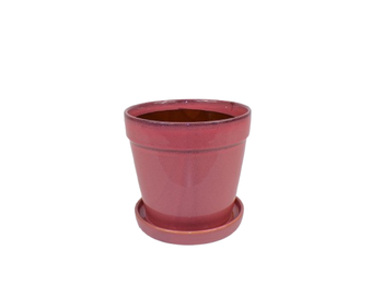 Arcey pot met schotel D17 H15cm Cherry