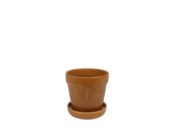 Arcey pot met schotel D13 H11cm Amber