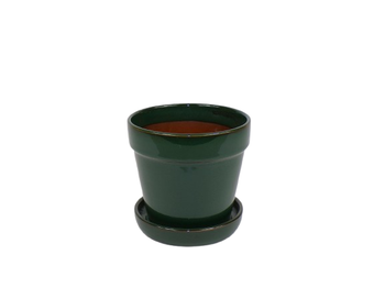 Arcey pot met schotel D13 H11cm Olive