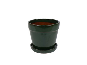 Arcey pot met schotel D15 H13cm Olive