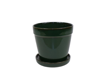 Arcey pot met schotel D17 H15cm Olive