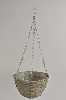 Hanging basket riet Grey wash D28 H15,5cm
