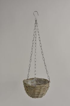 Hanging basket riet Grey wash D20 H12,5cm
