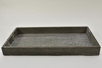 Houten tray rechthoek grey-wash 40x20x4cm