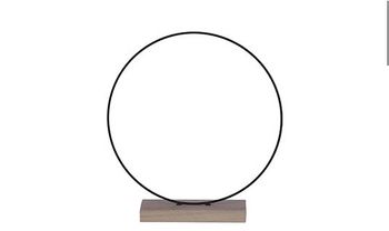 Decoratie cirkel op houten voet zwart - b7xd30cm