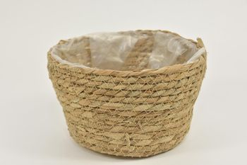 Mand laag zeegras rond D20 H12cm naturel