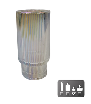 Windlicht "Afke" ion pearl glas 7x7x14cm