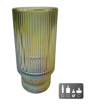 Windlicht "Afke" luster groen glas 7x7x14cm
