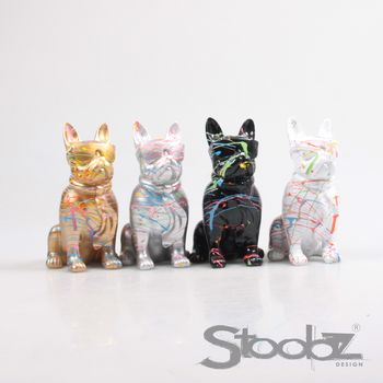 HOND M/BRIL STOOBZ 4 ASS Z/W/Z/G SPRAY 18 CM