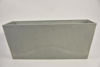 Tablett rechteckig ''Köln'' 56x17x24cm Hellgrau (mit Deckel, Loch im Boden) schweres Plastik