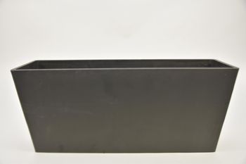 Tablett rechteckig ''Köln'' 56x17x24cm Antra (mit Deckel, Loch im Boden) schwerer Kunststoff
