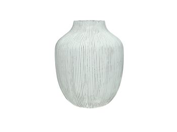 Vase Polyresin Weiß 16x16x18cm