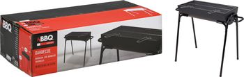 BBQ HALF CILINDER METAAL ZWART 50X88X72CM