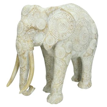 Ornament Elephant Polyresin Grey 41.7x20.8x30.8cm