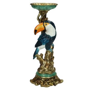 Candle Holder Toucan Polyresin Multi 13x10x29.5cm