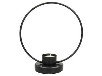 Candle Holder Metal Black 18x8x20cm