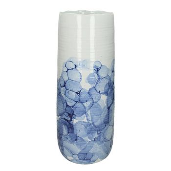 Vase Fine Earthenware Blue 18x18x41.5cm