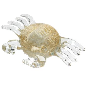 Ornament Crab Glass Gold 18x13.5x5cm
