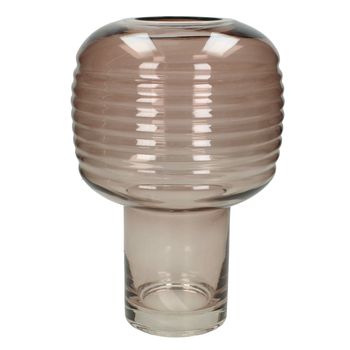 Vase Glass Peach 19.5x19.5x28.5cm