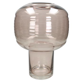 Vase Glass Peach 24.5x24.5x33.5cm