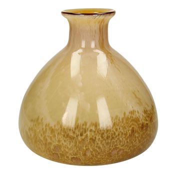 Vase Glas Gelb 20x20x20cm