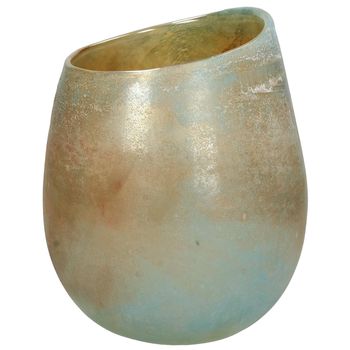Vase Glass Amber 17.5x17.5x22.5cm