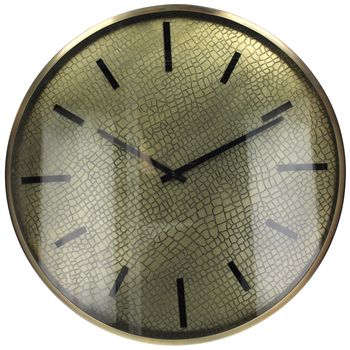 Uhr Metall Gold 50x5x50cm