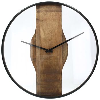 Uhr Metall Schwarz 50x5x50cm
