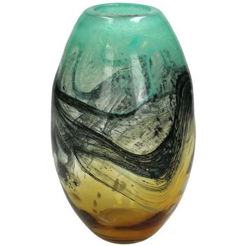 Vase Glass Multi 17x17x25.5cm
