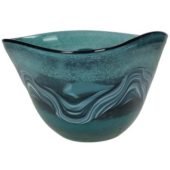Bowl Glass Blue 20x18x13.5cm