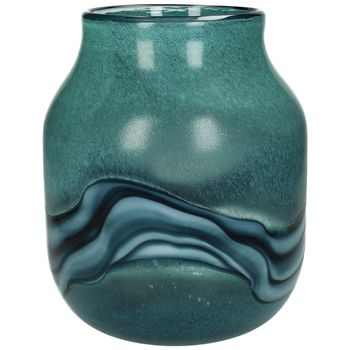 Vase Glass Blue 19x19x23.5cm