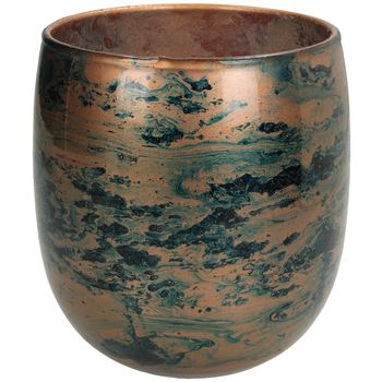 Vase Glass Blue 15x15x16cm
